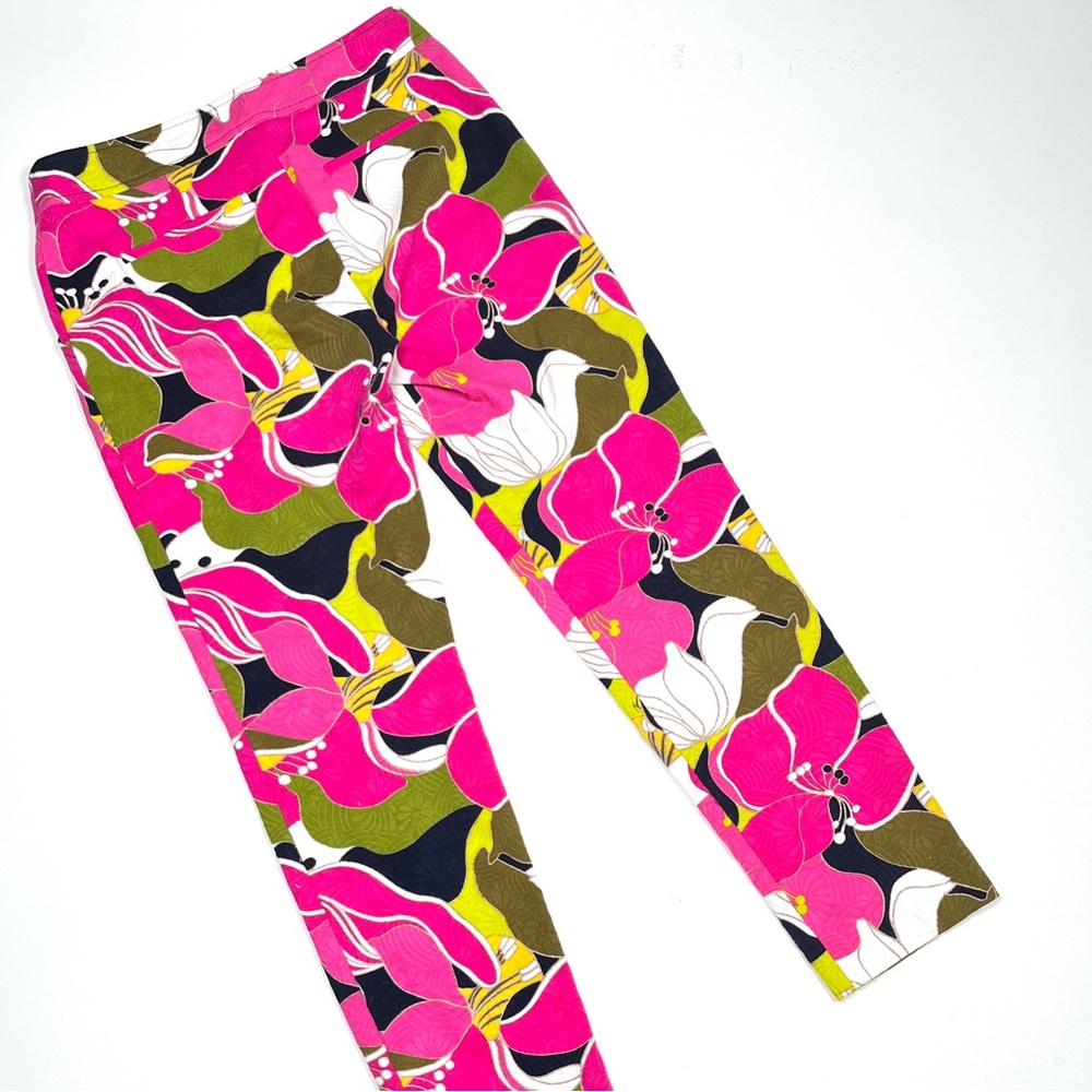 TRINA TURK Los Angeles tropical floral trousers pants - Picture 3 of 11